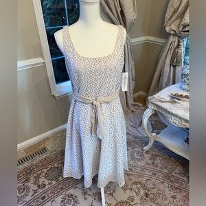 Maggie London eyelet dress, white and NWT